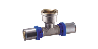 Female Tee Press Fittings Nickel Plated