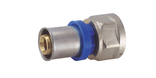 Female Straight Press Fittings Nickel Plated