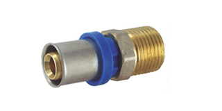 Male Straight Press Fittings Nickel Plated
