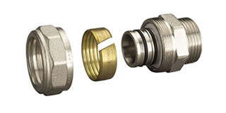 Male Straight Al-PEX Fittings Nickel Plated