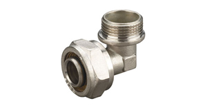 Male Elbow Al-PEX Fittings Nickel Plated