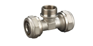 Male Tee Al-PEX Fittings Nickel Plated
