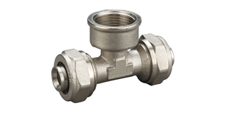 Female Tee Al-PEX Fittings Nickel Plated