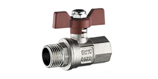 Mini Ball Valve Nickel Plated Male/Female Butterfly Handle