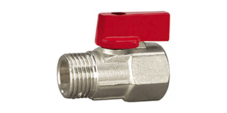 Mini Ball Valve Male/Female Nickel Plated Mini Handel